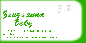 zsuzsanna beky business card